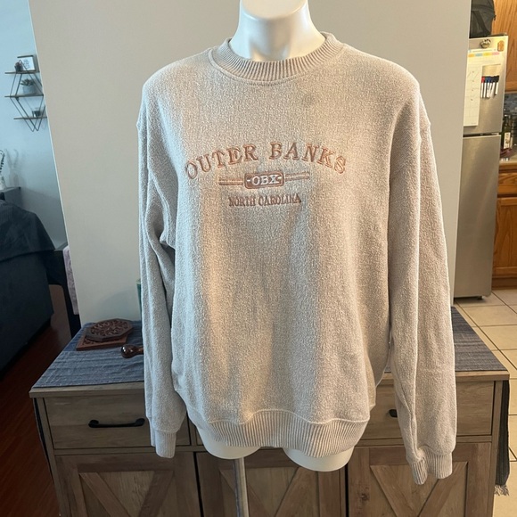 ESY surf co cream oversized Outer Banks NC sweatshirt - Picture 1 of 4